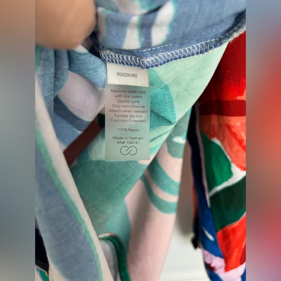 Size small Calia Womens Colorful Oversized Button Up Shirt Multicolor Colorful - Picture 4 of 7